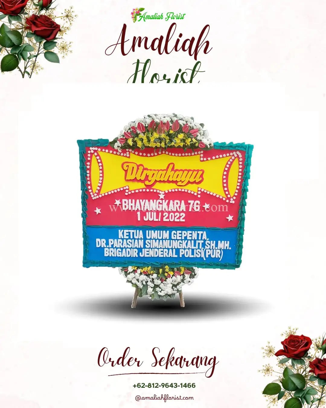 Papan Bunga HUT Ulang Tahun Lombok Timur